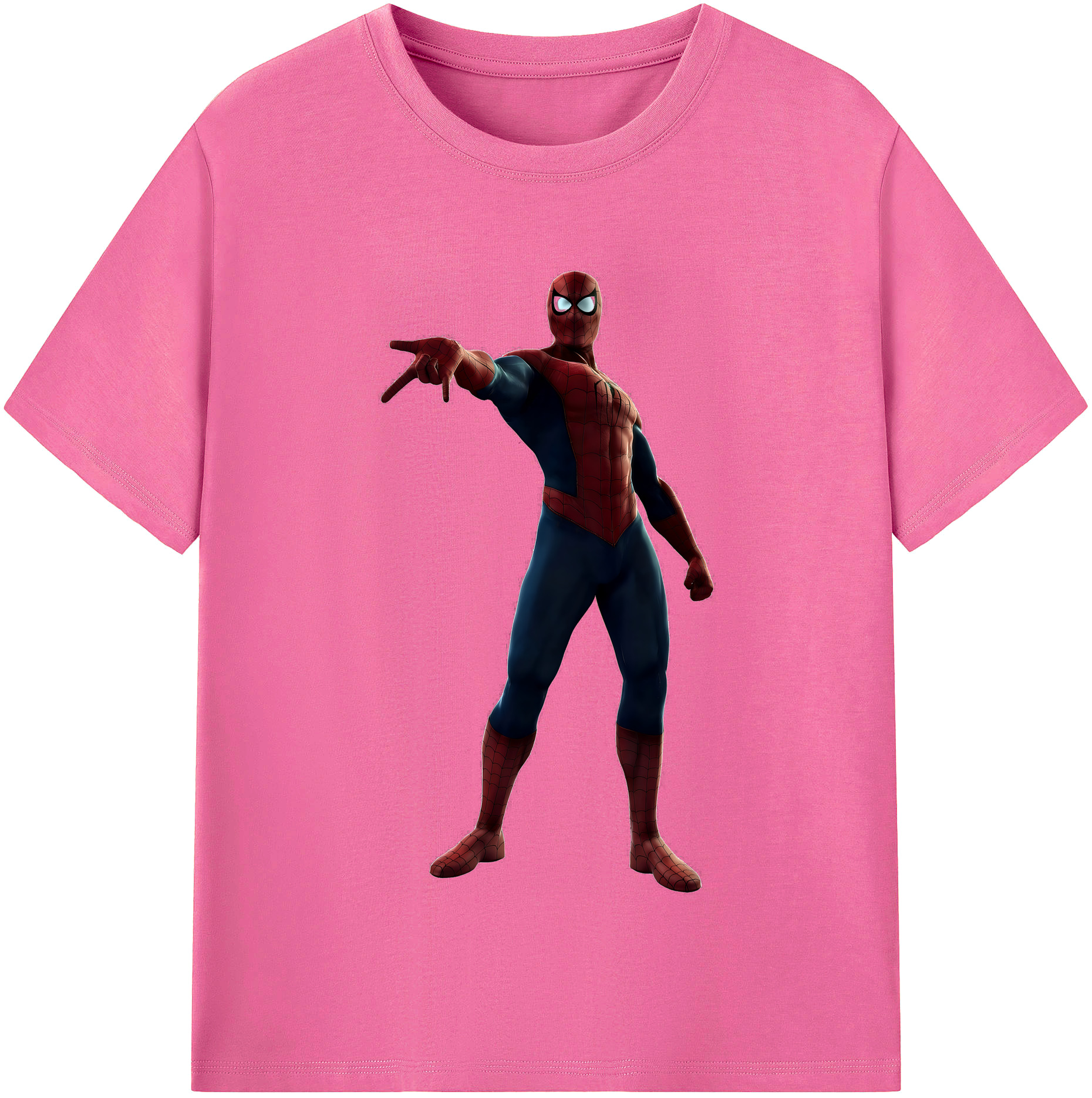 （画像用） Spider Man スパイダーマン レディースカジュアルプリントTシャツ（綿100％）